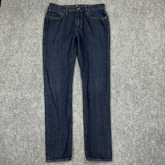 J. Crew Jeans Mens  Size 32  Blue The Driggs Straight Dark Wash - Picture 1 of 9